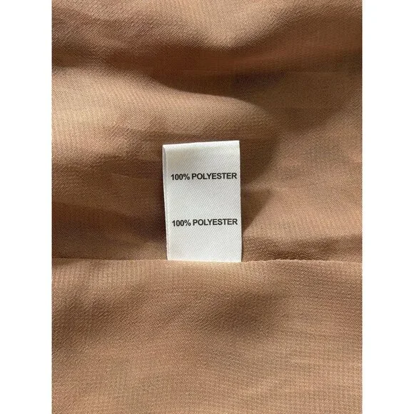 Ramy Brook Off-Shoulder Top Blouse Abstract Print Brown Cream Womens Size L - Picture 7 of 8